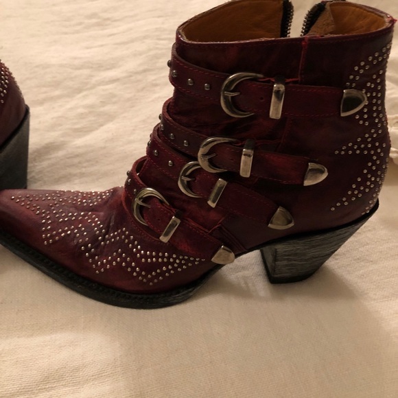 Old Gringo Red Leather Booties - Picture 4 of 7